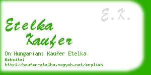 etelka kaufer business card